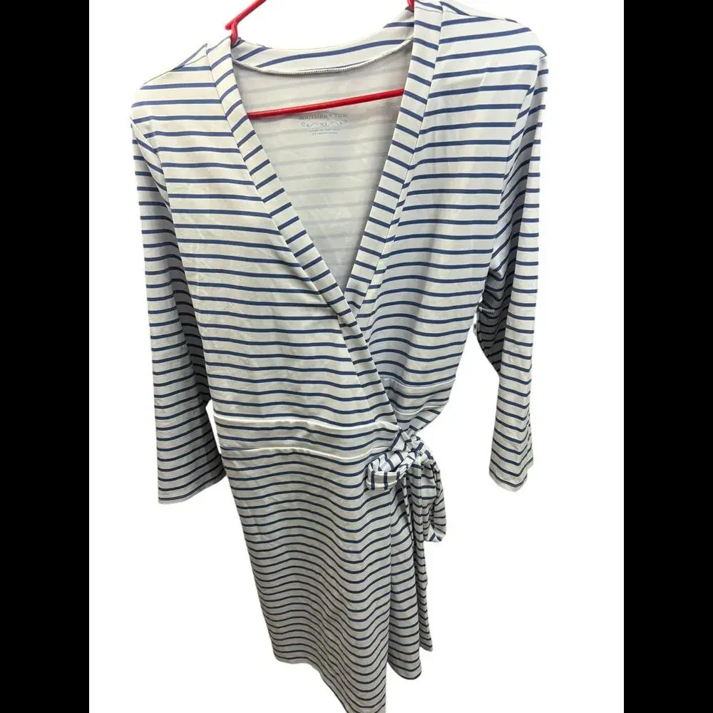NWT - Southern Tide Chic Striped Wrap Romper XL - Picture 2 of 5